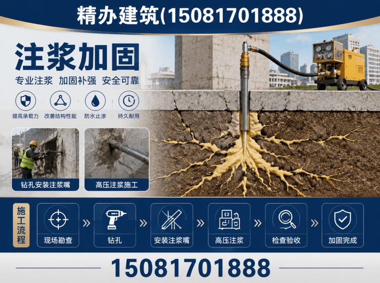 大名县基础下沉注浆顶升展示图