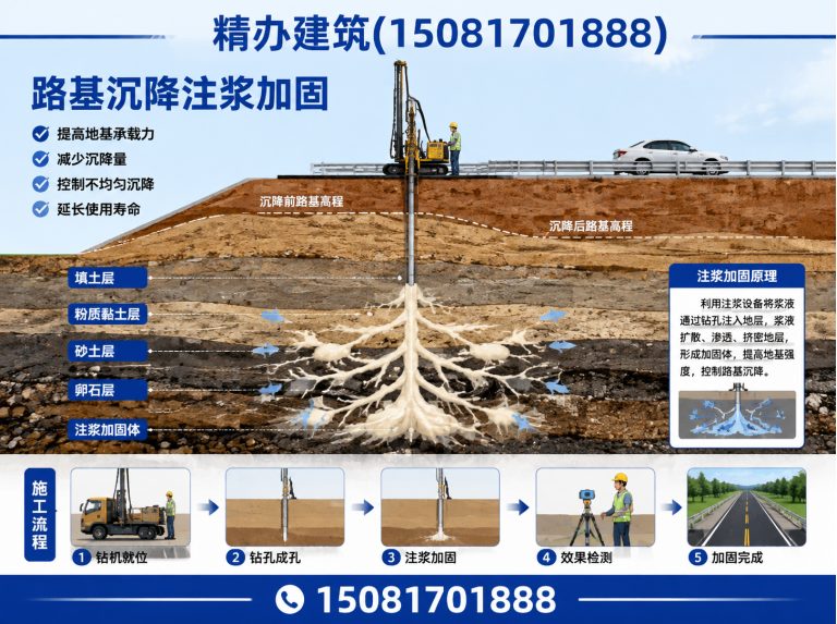 大名县厂房地面下沉注浆展示图